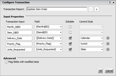 Screen: MicroStrategy Transaction Services nutzen