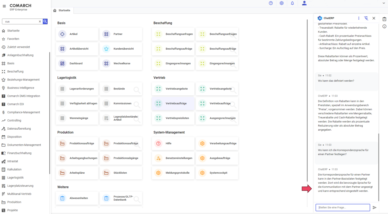 Comarch Chat ERP