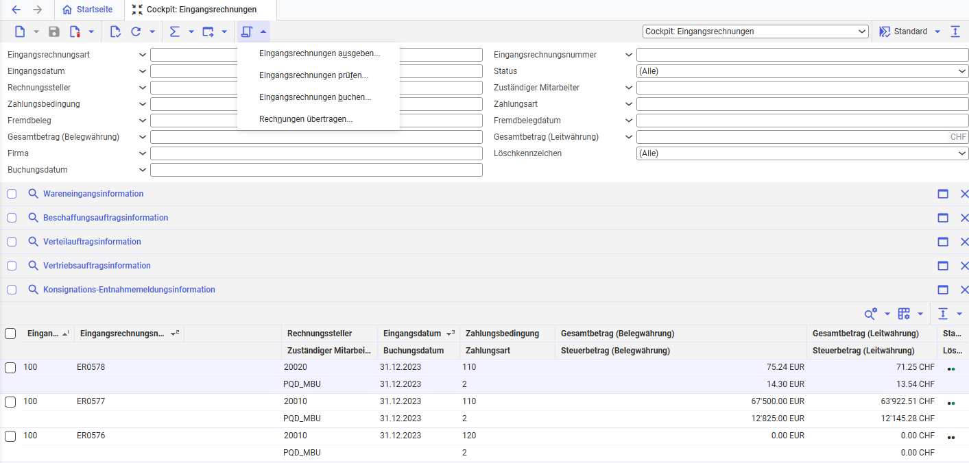 Comarch ERP Enterprise Beschaffungsvorschläge