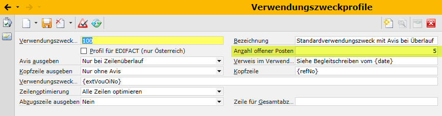 CFE: Zahlungsprofile als Basis für Avis-Versand