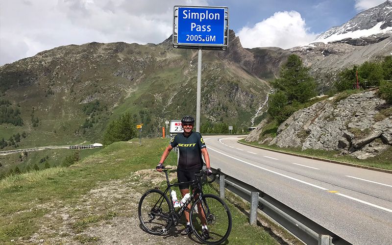 Andy bei seiner Leidenschaft - dem Velofahren