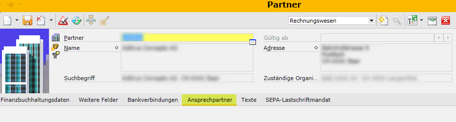 Ansprechpartner für Avisversand per Mail festlegen