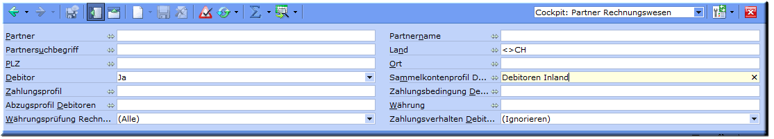 Screen: Ergebnis der Prüfung der Sammelkonten Debitoren anzeigen